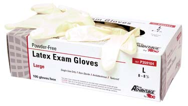 Pro Advantage Latex Medical Examination Gloves, Powder Free